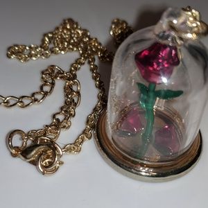 Beauty & the Beast Necklace EUC